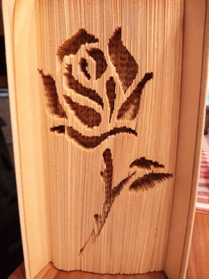 Ajándék, könyvszobor Rózsa, Egy szál virág hölgyeknek - kép 3