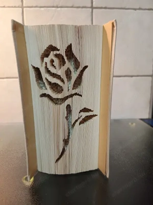 Ajándék, könyvszobor Rózsa, Egy szál virág hölgyeknek - kép 5