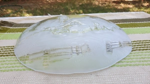 Ajkai kristály tál eladó, új, 32 cm - kép 5