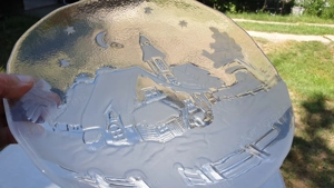 Ajkai kristály tál eladó, új, 32 cm - kép 8