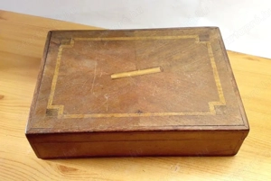 Furnérozott diófa ládika, mozdonyos fotóval, ékszeres, gyöngyöző ládikának, varródoboznak