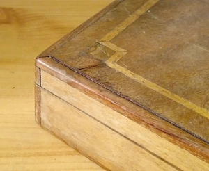 Furnérozott diófa ládika, mozdonyos fotóval, ékszeres, gyöngyöző ládikának, varródoboznak - kép 4