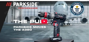 Parkside akkus 80 Nm nyomatékkal rendelkező fúró-csavarozó, ami elhúz egy Boeing A380-as repülőt