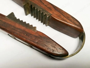 Antik rózsafa-bronz mandula, mogyoró törő kéziszerszám 1950-s évek Carl Aubock Dánia - kép 3