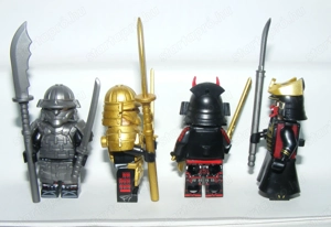 Lego Castle Busi Páncélos Szamuráj Samurai figurák 8db katona + fegyver ÚJ - kép 3