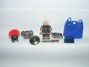 Lego Castle páncélos Római gyalogos katona figurák katonák 4db + Brickarms Fegyver ÚJ - kép 8