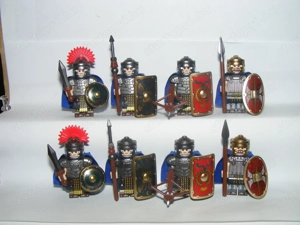 Lego Castle páncélos Római gyalogos katona figurák katonák + Brickarms Fegyver 8db - kép 3
