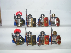 Lego Castle páncélos Római gyalogos katona figurák katonák + Brickarms Fegyver 8db - kép 2
