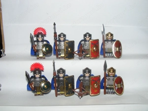 Lego Castle páncélos Római gyalogos katona figurák katonák + Brickarms Fegyver 8db - kép 8