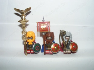 Lego Castle ókori Római katona figurák katonák + tisztek + zászlóvívők 11db + Brickarms Fegyverek ÚJ - kép 8