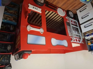 Emeleteságy tűzoltóautó gyerekágy - kép 7