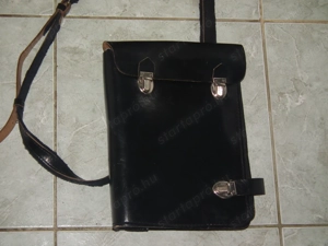 NOS lengyel retró katonai bőrtáska bőr táska térkép táska térképtáska