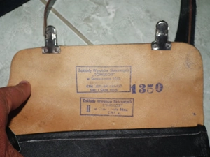 NOS lengyel retró katonai bőrtáska bőr táska térkép táska térképtáska - kép 4