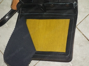 NOS lengyel retró katonai bőrtáska bőr táska térkép táska térképtáska - kép 7