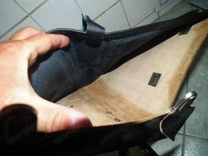 NOS lengyel retró katonai bőrtáska bőr táska térkép táska térképtáska - kép 10