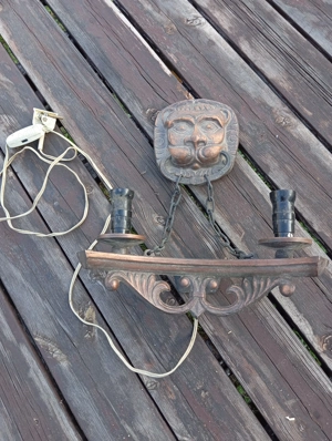 Oroszlán fej motívumos dísz lámpa eladó - kép 3