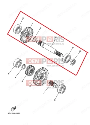 Yamaha T max tmax XP 500 kuplung tengely - kép 2