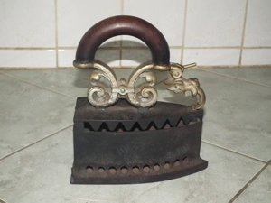 Ritka súlyos antik parazsas szenes vasaló