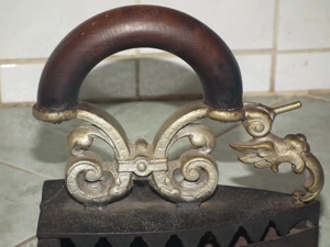 Ritka súlyos antik parazsas szenes vasaló - kép 2