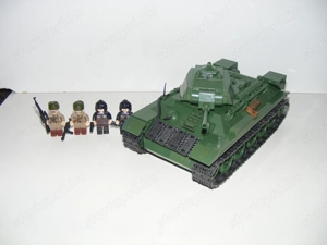 Lego 2. Világháborús Orosz Szovjet T-34 T34 Tank harckocsi 1000db + 4 katona ÚJ - kép 3