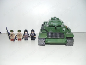 Lego 2. Világháborús Orosz Szovjet T-34 T34 Tank harckocsi 1000db + 4 katona ÚJ - kép 4