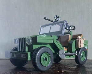 Lego 2. Világháborús U.S. Willis Jeep + Amerikai katonák 7db katona ÚJ - kép 9