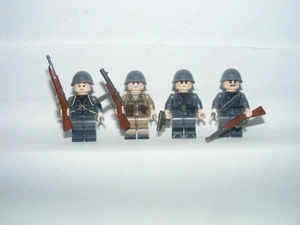 Lego 2. Világháborús Olasz katonák 4db katona figura ITA fegyver ÚJ - kép 4