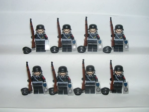 Lego 2. Világháborús katonák Schutzstaffel Waffen SS testőrség Díszőrség 8db ÚJ - kép 2