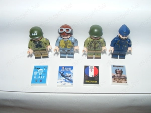 Lego 2. Világháborús katonák Tengerész Ejtőernyős Tengeralattjárós tiszt katona + pakett - kép 3