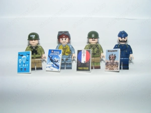 Lego 2. Világháborús katonák Tengerész Ejtőernyős Tengeralattjárós tiszt katona + pakett - kép 6