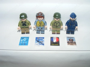 Lego 2. Világháborús katonák Tengerész Ejtőernyős Tengeralattjárós tiszt katona + pakett - kép 5