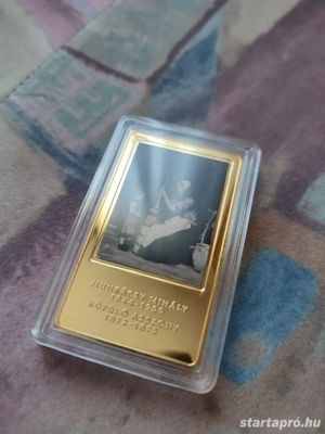 Eladó Munkácsy Mihály emlék plakett    Köpülő asszony  (1872 1873)