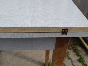 Világos étkezőasztal, kertiasztal 76x102cm kinyitható - kép 4