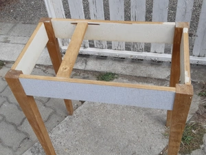 Világos étkezőasztal, kertiasztal 76x102cm kinyitható - kép 5