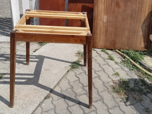 Retro fa étkezőasztal 80x160cm kinyitható - kép 5