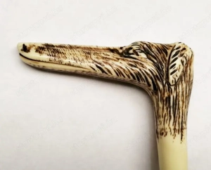 Agárfejes csont jellegű markolatos sétapálca, vagy mutatópálca - kép 2