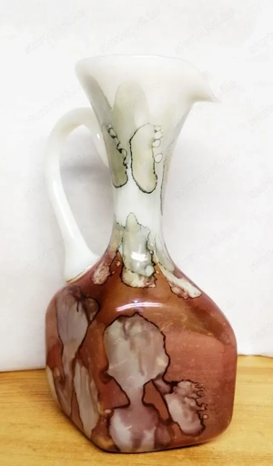 Opalina Stelvia Murano. trapézra formázott aljú márvány mintás kiöntő - kép 2