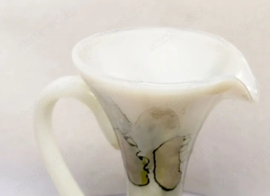 Opalina Stelvia Murano. trapézra formázott aljú márvány mintás kiöntő - kép 5