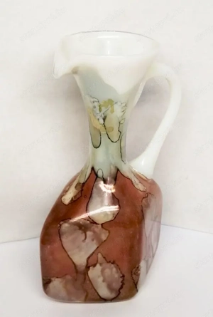 Opalina Stelvia Murano. trapézra formázott aljú márvány mintás kiöntő - kép 3