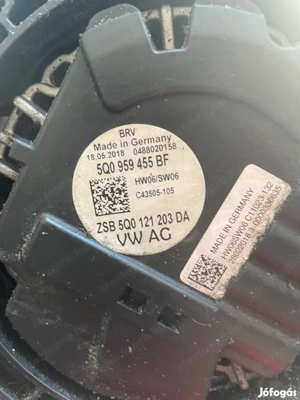 Skoda, Volkswagen, Audi 5Q0 959 455 BF ventilátor keret és elektronika posta megoldható - kép 2