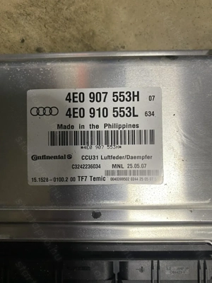 Audi A8 D3 elektronika 2004 - 2010 posta megoldható 4E0 907 553 H felfüggesztés szabályzó - kép 3