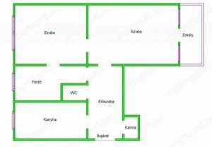 KIADÓ Erkélyes, 2 szobás lakás Zuglóban, a Nagy Lajos király útján - kép 2