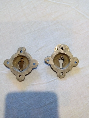 Páncélszekrény kulcsnyilás diszítő elem réz - kép 2