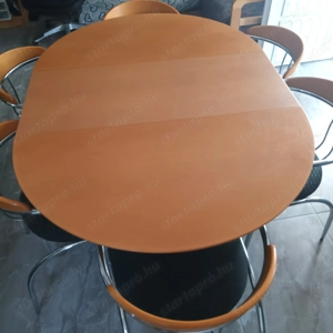 Német faasztal 6 székkel top állapotban - kép 6