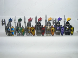 Lego Castle figurák Fantasy Era Royal Knight Gryffindor Bear Falcon Dragon katona 7db ÚJ - kép 2