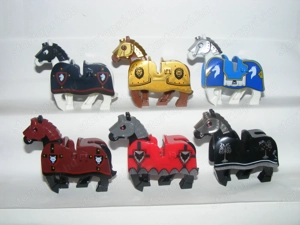 Lego Castle állatok Ló lovak Wolfpack Gyűrűk Ura Game of Thrones Oroszlános arany harci ló 6db - kép 2