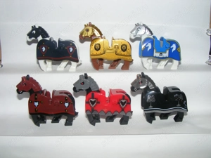 Lego Castle állatok Ló lovak Wolfpack Gyűrűk Ura Game of Thrones Oroszlános arany harci ló 6db - kép 3