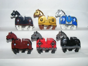 Lego Castle állatok Ló lovak Wolfpack Gyűrűk Ura Game of Thrones Oroszlános arany harci ló 6db - kép 4