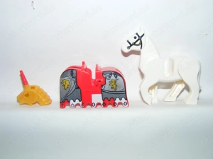 Lego Castle figurák állatok Ló lovak állat Oroszlános páncélos harci ló 5db ÚJ - kép 7