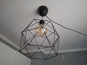 Fekete színű vintage mennyezeti lámpa eladó  - kép 3